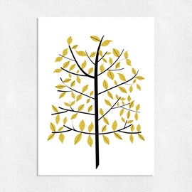 Poster A4 Scandinavian Trees Plants Stylish Interior No Frame (Poster Only) 016