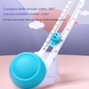 Circular Paper Cutter 360 Degree Rotation Clear Scale Slide Adjustment