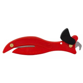 The Safety Knife Fish 200 Red Safety Cardboard Box Tape Knife Cutter; Easy Cut Made in England