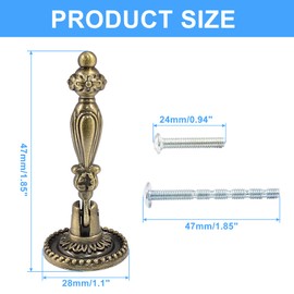 Bonsicoky 6PCS Antique Style Tear Drop Pulls - Vintage Cabinet Decorative Pull Handle Knob for Drawer, Dresser, Wardrobe - Bronze