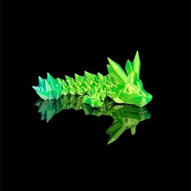 Tumbler Straw Buddy Dragon Guardian Straw Figurine 3D Printed:_Lemonade Green/Blue