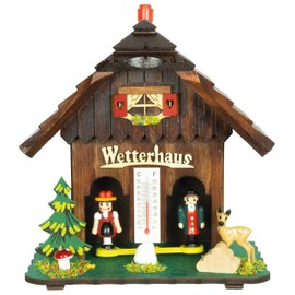 Trenkle German Black Forest Weather House TU 73 Dunkel