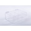 ACRYLIC MADE CAJA PARA SOBRES BOLSAS DE TE 6 COMPARTIMIENTOS