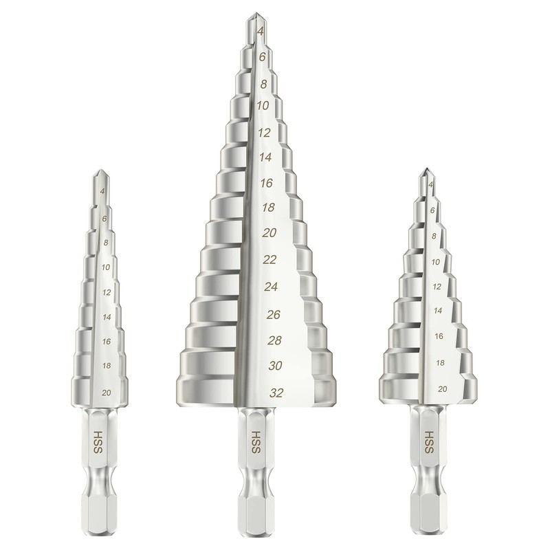 Flintronic HSS Step Drill, Hex Shank Step Drill Set, Taper