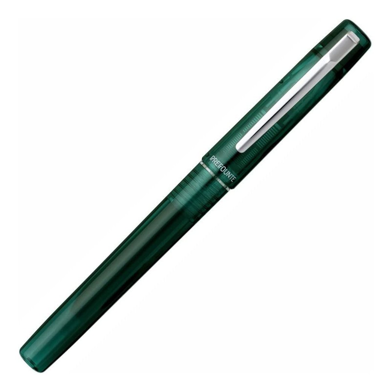 PLATINUM Prefount Dark Emerald Fine Fountain Pen, Pack of 1