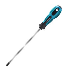 Skweawert PH2 6mm Magnetic Phillips Screwdriver Cross Head Screwdriver With 300mm/11.81" Cr-V Round Shaft Non Slip Comfortable Handle