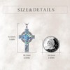 YONFQE Cross Necklace Sterling Silver Abalone Pendant Jewelry Gifts for