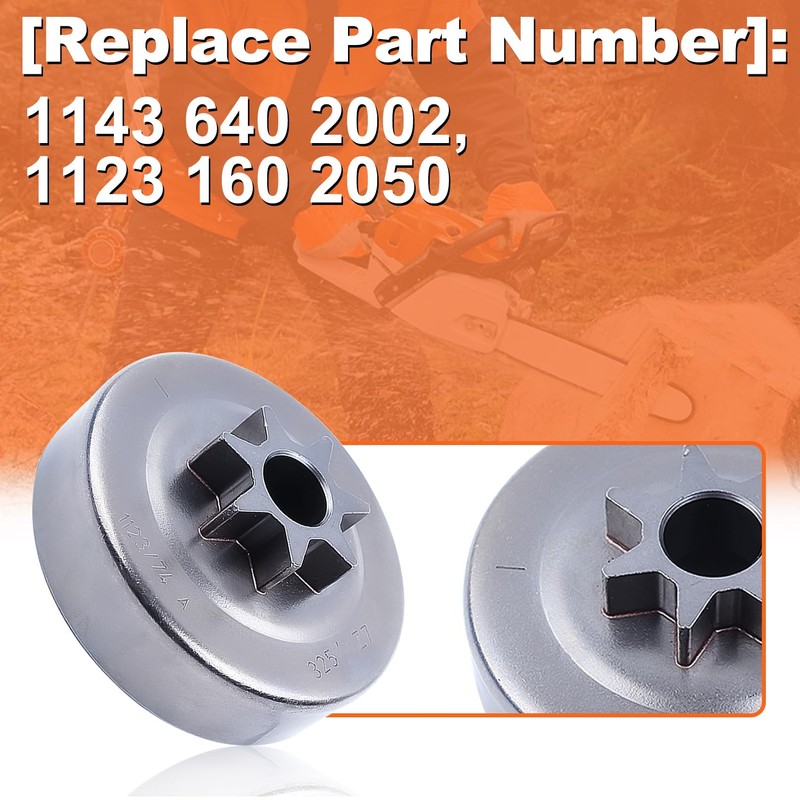 .325"-7T Clutch Drum Spur Sprocket Cover Kit for Stihl MS231