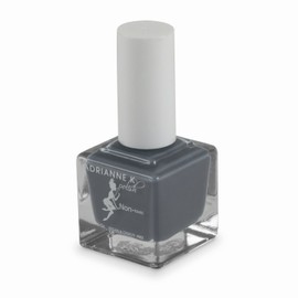 ADRIANNE K NONTOXIC, 10-FREE GLOSSY CHARCOAL NAIL POLISH,CHLOE! QUICK DRY. VEGAN. GEL EFFECT. UNISEX, 51 FL OZ