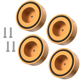 Tertullus 4 Sets Speaker Isolation Feet Aluminum Speaker Feet With Screws,Shockproof Stand Pad For Hifi Devices Amplifier Turntable Dac Recorder Cd (Gold, 58mm×22mm)