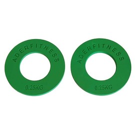 Ader Kilogram Fractional Plates (0.25 KG) Green, Pair