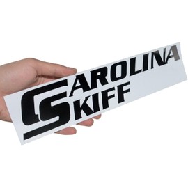 Pair Set Carolina Skiff Sticker Decal Vinyl Boats Fit for Carolina Series Boat (Black)