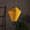 Lights4fun LED Solar Lantern Diamond Tyvek Moroccan Lantern Outdoor