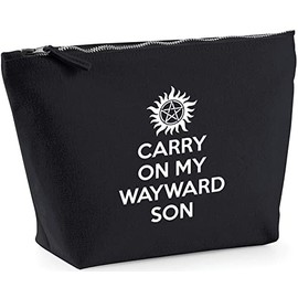 Hippowarehouse Carry On My Wayward Son printed make up cosmetic wash bag 18x19x9cm