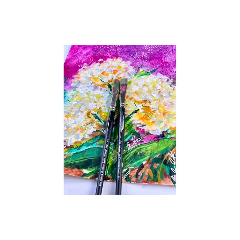 Creative Mark Pro White PowerCryl - Brocha para pintar, Round