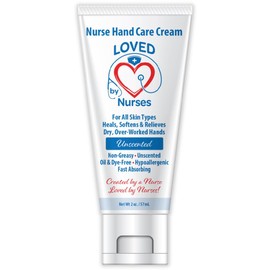 Loved By Nurses - Nurse Hand Cream - Revitalizing Cream Protects, Restores, and Supports Healing of Dry, Cracked Skin. Non-Greasy & Fast Absorbing - 2 Ounce Tube - Unscented