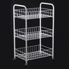 Multi-purpose mobile 3-tier shelf with wheels for kitchen organization Bathroom organization