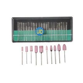 UID [0.09 inch (2.35 mm) Shaft] 40 PCS Set for Mini Router/Router/Router/Pen Router, Diamond Bit & Axis Whetstone with Shaft (PROXXON), Standard Mandrel Size 0.09 inch (2.35 mm) Shaft Diameter Compatible with No. 817
