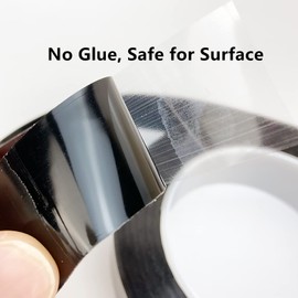 Umaki 1.2'' x 32.8ft Black Car Wrapping Carbon Fiber Vinyl Film Car Edge Guards, Scratch-Resistant Car Door Sill Protector Car Stickers Anti-Collision Tape for Bumper/Rearview Mirror/Trunk Door