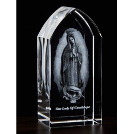 Christian Brands 1pc Our Lady of Guadalupe Etched Glass