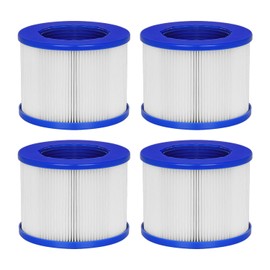 Easy Set Pool Spa Hot Tub Filter Replacement Cartridges, Hot Tub Accessories, Compatible with Many Massage Pool Models (4 Pack)