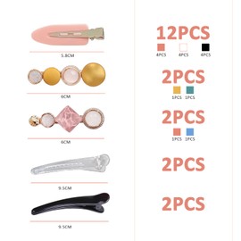 20pcs Set No Bend Hair Clips Duck Bill Clips for Curl Hair Makeup Styling Pony Makeup Hair Salon Styling Clips (Color)