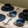 Stone Lain Eden 4-Piece Bowl Set Stoneware, Dark Blue