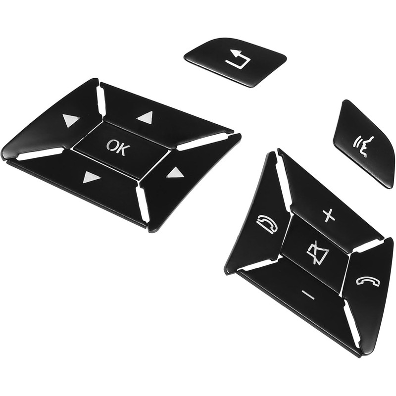 12PCS Car Steering Wheel Button Stickers Cover Interior Switch Button