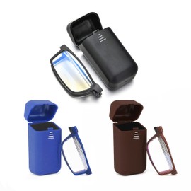 DBEFTLI Folding Reading Glasses - Foldable Portable Readers For Men Women With Case 3 Pairs 1.50