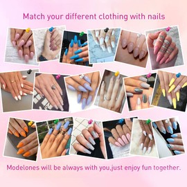 Modelones Gel Nail Polish Set - 7 Colors Nude Pink Brown Gray Soak off Nail Polish Kit LED Nail Lamp Required Classic Modern Nail Art Salon Gel Nail Manicure Gift Kit