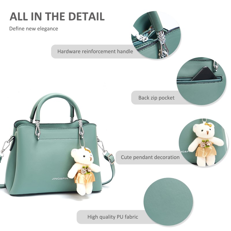 NICOLE & DORIS Women's Crossbody Shoulder Bag - PU Leather Messenger Bag With Multiple Pockets 14 thumbnail image