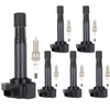 ASAPE 6PCS Ignition Coil Pack UF713 and 6PCS Iridium Spark