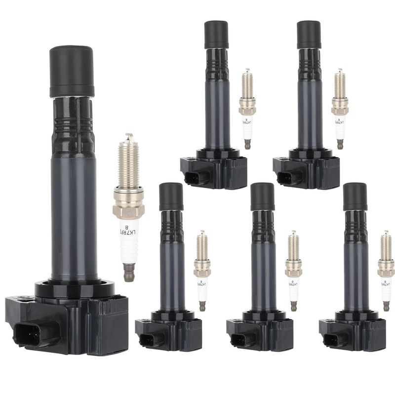 ASAPE 6PCS Ignition Coil Pack UF713 and 6PCS Iridium Spark