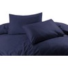 GMTEXTILES 100% polyCotton Bedding Duvet Cover Sets. (Single, Navy)