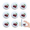 Lasyman 8 Pack Round Cabinet Knob1.5 Cherries Fruit Ceramic Rustic