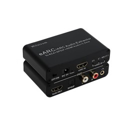 Wilxisum HDMI Earc/Arc Audio Extractor/Adapter, HDMI Earc/Arc to HDMI, RCA R/L, Optical, 3.5mm Audio Converter
