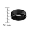 Metal Masters Co. Men's 8MM Black Stainless Steel Spinner Ring
