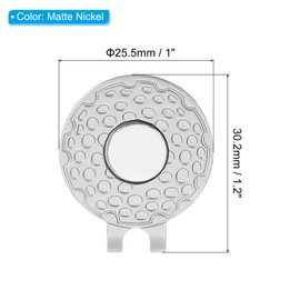 PATIKIL Magnetic Golf Ball Marker Holder, 2 Pack Metal Golf Hat Clips for Women Men Golfer Plants Caps Visor Belt, Matte Nickel