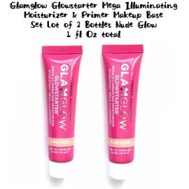 GlamGlow GLOWSTARTER Mega Illuminating Moisturizer Nude Glow Set Lot Of 2 - 1oz
