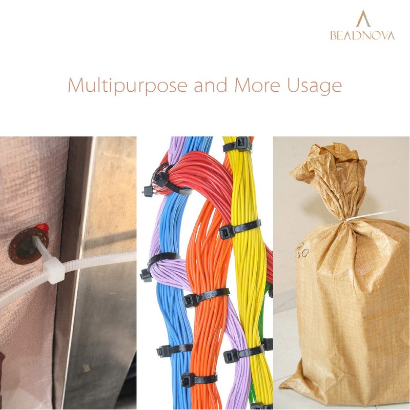Beadnova Cable Ties 100 Pcs Tie Wraps Zip Ties Heavy