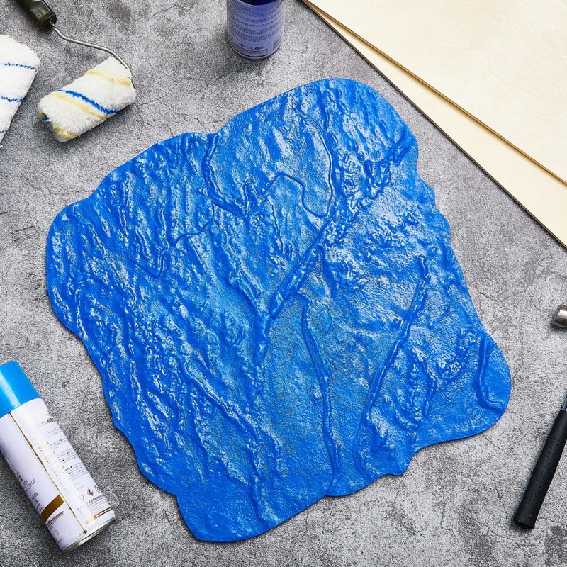 Gisafai 1 Pcs Concrete Stamps Mat Set Concrete Texturing Skin