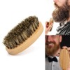 Bart Bürste, Bartbürsten für Männer, Bartbürste mit Wildschweinborsten, Taschen-Schnurrbart- und