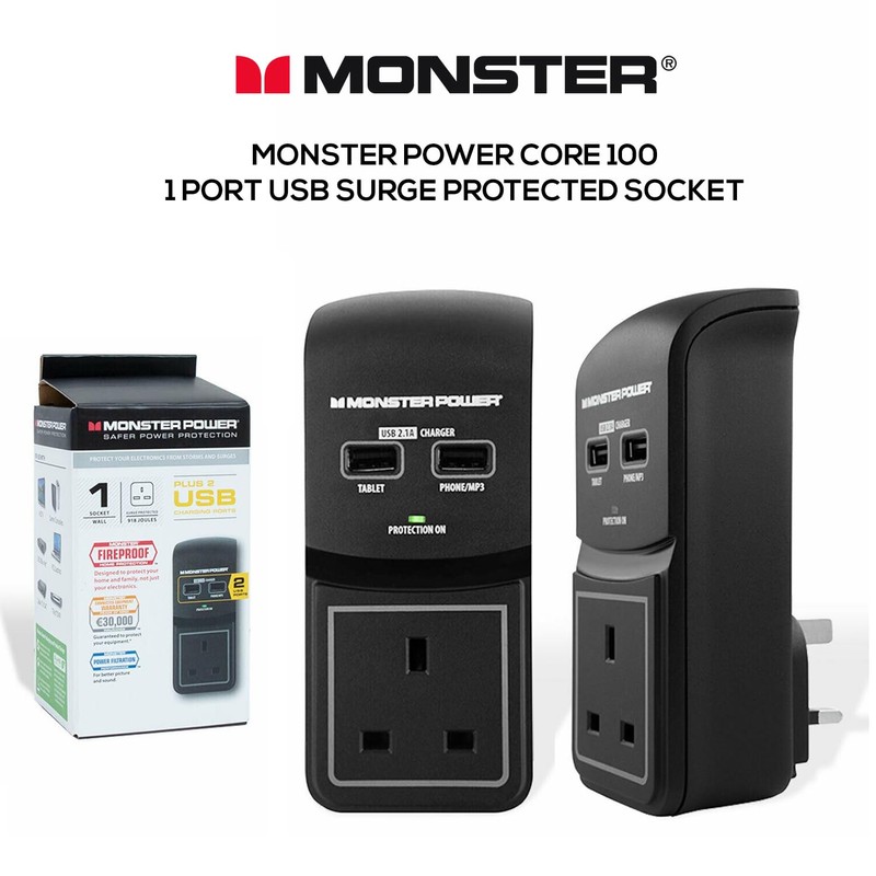 Monster Power Core 100 USB - UK - surge protector