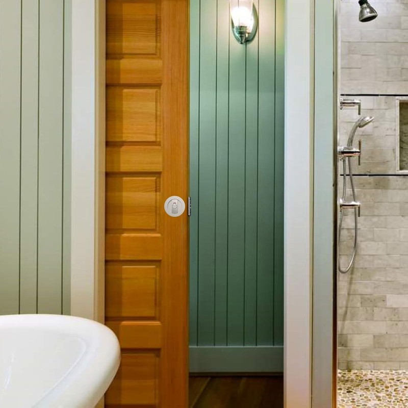 SANGRENSHEN Sliding Door Lock Pocket Door Indicator Lock Flush Handles