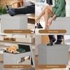 BelugaHelper Folding Storage Ottoman. Ottoman Foot Rest Stool with Thicker