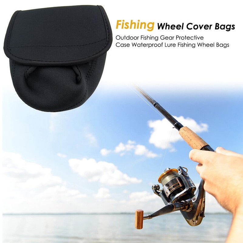 Portable Fishing Reel Bag Waterproof Neoprene Case Cover for Spinning