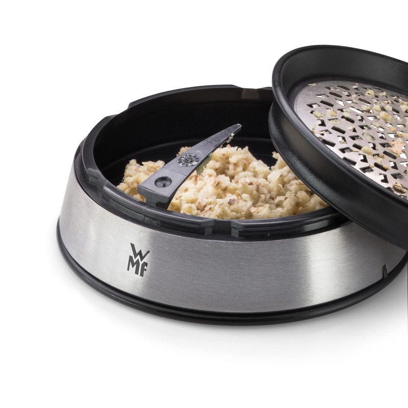 WMF Kitchen classics Ingwerreibe mit Aufbewahrungsbehälter, Gewürzreibe, Cromargan Edelstahl, Kunststoff,