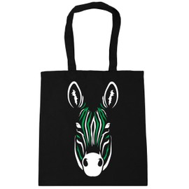 Hippowarehouse Zebra face Tote Shopping Gym Beach Bag 42cm x38cm, 10 litres