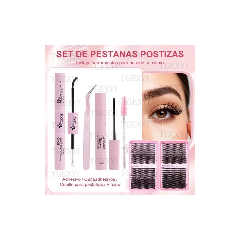 804 Kit Pestañas Maquillaje Completo Diy Extension 9-18mm