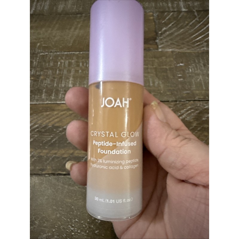 JOAH Foundation Crystal Glow Peptide-Infused TW050 Tan Warm Undertones